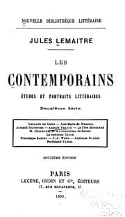 Tapa de Les contemporains: études et portraits littéraires ..