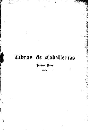 Tapa de Libros de caballerías: 1.[-2.] Pte...