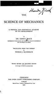 Tapa de The science of mechanics