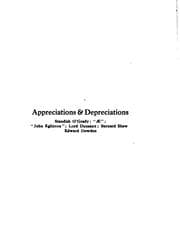 Tapa de Appreciations and Depreciations: Irish Literary Studies