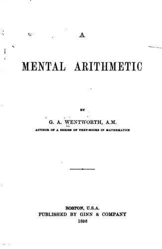 Tapa de A mental arithmetic