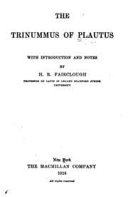 Tapa de The Trinummus of Plautus