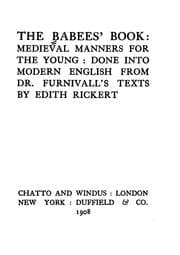 Tapa de The Babees' Book: Medieval Manners for the Young