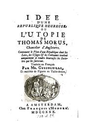 Tapa de Idée d'une république heureuse: ou L'Utopie de Thomas Morus ...: Contenant le plan d'une ..