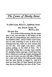 Tapa de The Corner of Harley Street: Being Some Familiar Correspondence of Peter ..