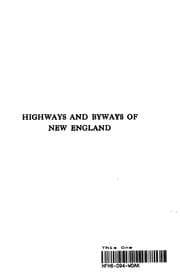 Tapa de HIGHWAYS AND BYWAYS OF NEW ENGLAND