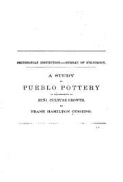 Tapa de A study of Pueblo pottery as illustrative of Zuñi culture growth