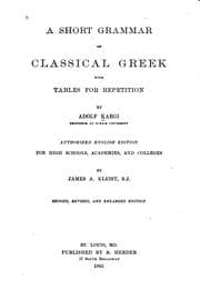 Tapa de A short grammar of classical Greek