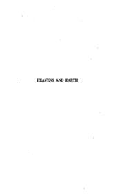 Tapa de Heavens and Earth: A Book of Poems