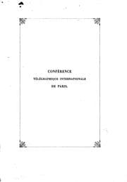 Tapa de Documents diplomatiques de la Conférence télégraphique internationale de Paris