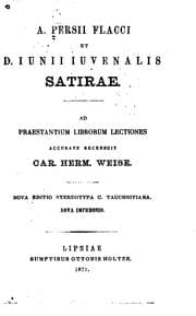 Tapa de A. Persii Flacci et D. Iunii Iuvenalis Satirae