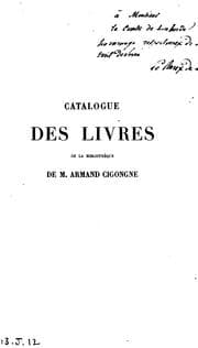 Tapa de Catalogue des livres, manuscrits et imprimés composant la bibliothéque