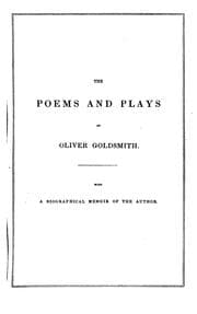 Tapa de The Complete Works of Oliver Goldsmith: Comprising His Essays, Plays, and Poetical Works
