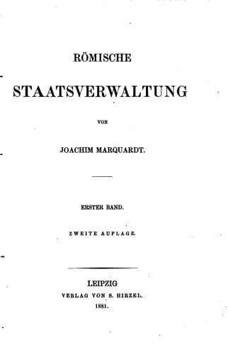Tapa de Handbuch der römischen Alterthümer
