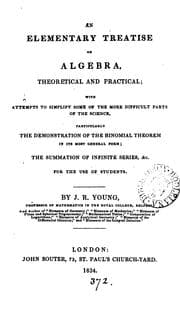 Tapa de An elementary treatise on algebra, theoretical and practical