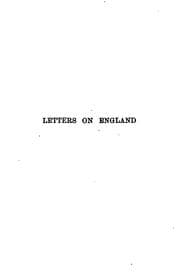 Tapa de Letters on England
