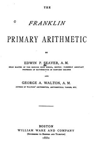 Tapa de Franklin Primary Arithmetic