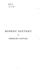 Tapa de The Correspondence of Robert Southey with Caroline Bowles: To which are Added: Correspondence ..