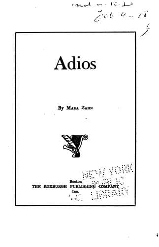 Tapa de Adios