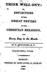 Tapa de Think Well On't, Or Reflections on the Great Truths of the Christian Religion for Every Day in ..