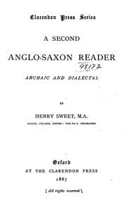 Tapa de A Second Anglo-Saxon Reader: archaic and dialectical