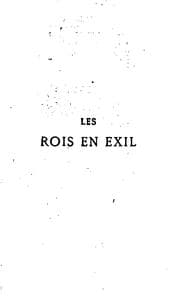 Tapa de Les rois en exil: roman parisien