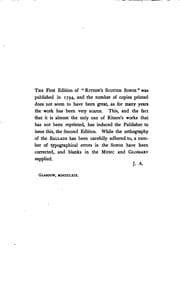 Tapa de Scotish Songs: In Two Volumes