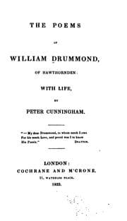 Tapa de The Poems of William Drummond of Hawthornden: With Life, by Peter Cunningham