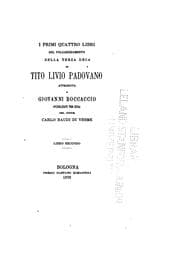 Tapa de I primi quattro [i. e. due] libri del volgarizzamento della terza deca di Tito Livio padovano