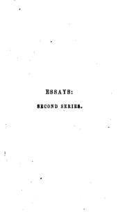 Tapa de Essays: Second Series