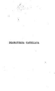 Tapa de Dramaturgia castellana: Estudio sintético acera del Teatro Nacional