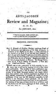 Tapa de The Anti-Jacobin Review and Protestant Advocate Or, Monthly Political and Literary Censor.