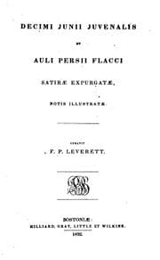 Tapa de Decimi Junii Juvenalis et Auli Persii Flacci Satirae expurgatæ
