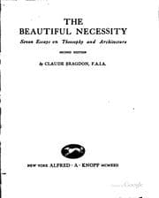 Tapa de The Beautiful Necessity: Seven Essays on Theosophy and Architecture