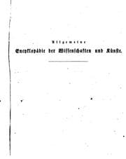 Tapa de Allgemeine Encyclopädie der Wissenschaften und Künste...