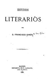 Tapa de Estudios literarios