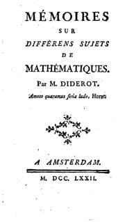 Tapa de Memoires sur différens sujets de mathematiques