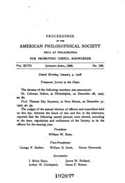 Tapa de Proceedings of the American Philosophical Society Held at Philadelphia for ...