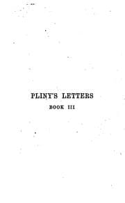 Tapa de Pliny's letters, Book III