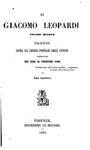 Tapa de Saggio sopra gli errori popolari degli antichi