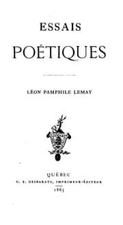 Tapa de Essais poétiques