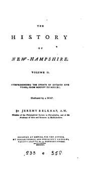 Tapa de The History of New-Hampshire. Volume II.: Comprehending the Events of of Seventy Five Years ..