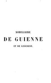 Tapa de Nobiliaire de Guienne et de Gascogne