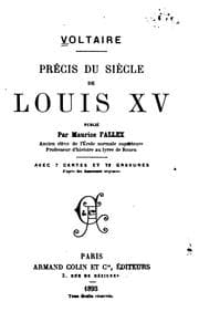 Tapa de Précis du siècle de Louis XV