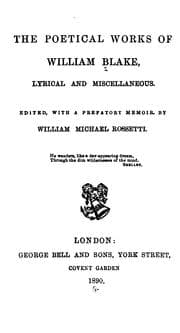 Tapa de The Poetical Works of William Blake: Lyrical and Miscellaneous