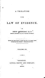 Tapa de A Treatise on the Law of Evidence