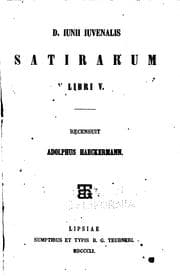 Tapa de D. Iunii Iuvenalis Satirarum libri V