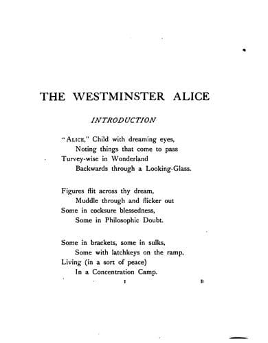 Tapa de The Westminster Alice