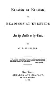 Tapa de EVENING BY EVENING: OR READINGS AT EVENTIDE