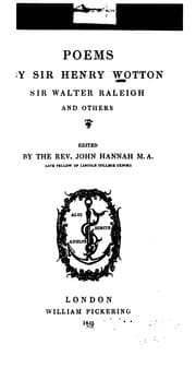 Tapa de Poems by Sir Henry Wotton, Sir Walter Raleigh and Others